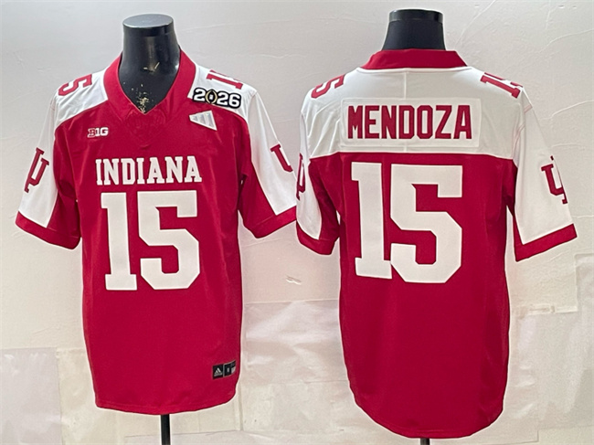 Men's Indiana Hoosiers #15 Fernando Mendoza Red Alternate F.U.S.E. 2026 Patch Stitched Football Jersey Men's Indiana Hoosiers #15 Fernando Mendoza Red Alternate F.U.S.E. 2026 Patch Stitched Football Jersey